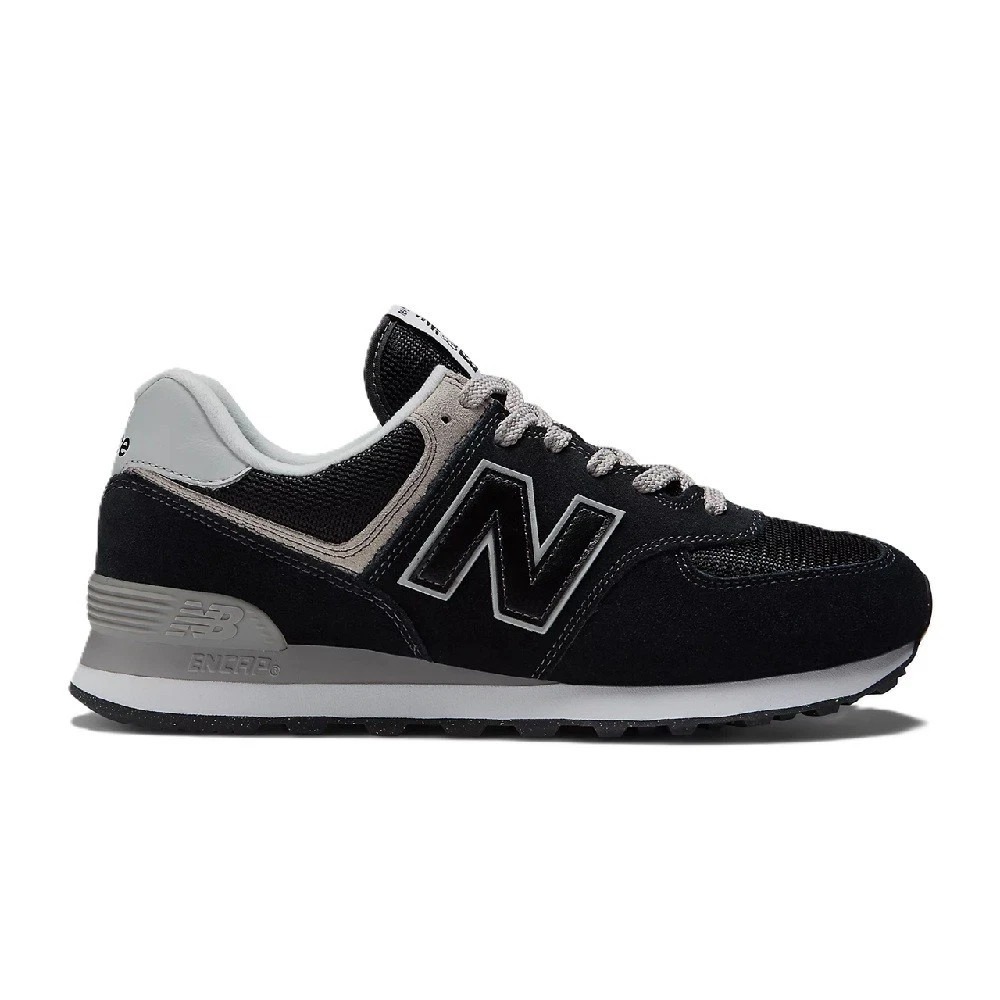 Mens Size 10.5 2E - New Balance 574 Core Black White Shoes Sneakers ML574EVB NEW
